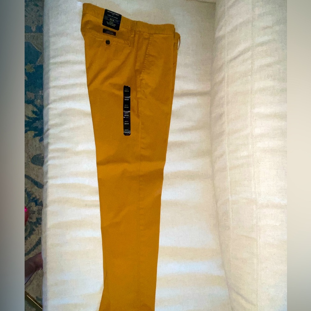 Banana Republic NWT lived-in chino skinny size 33x34 golden grass